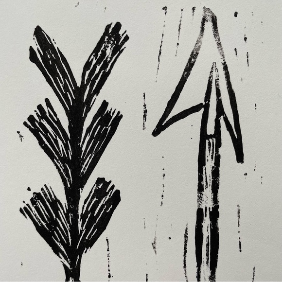 Original Woodcut Print - Arrows - Picture 6 of 6